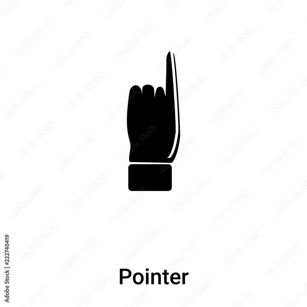 Poster pointer icon vector isolated on white background, logo concept of pointer sign on transparent backgr