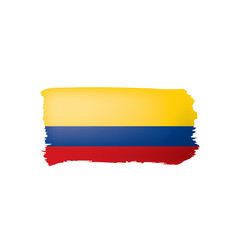Colombia flag, vector illustration on a white background.