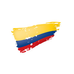 Colombia flag, vector illustration on a white background.