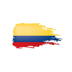 Colombia flag, vector illustration on a white background.