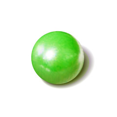Vector Green Gun, Apple Bubble Gum Candy with Shadow, Isoalted Illustration.