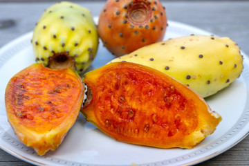 prickly pear on plate
