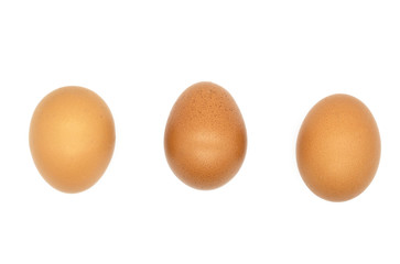 closeup  egg isolated on a white background of file with Clipping Path .