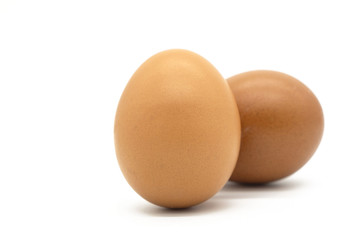 closeup  egg isolated on a white background of file with Clipping Path .