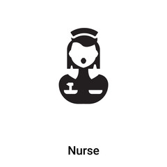 Nurse icon vector isolated on white background, logo concept of Nurse sign on transparent background, black filled symbol