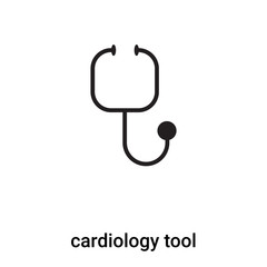 cardiology tool icon vector isolated on white background, logo concept of cardiology tool sign on transparent background, black filled symbol