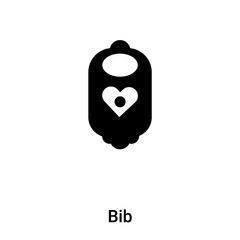 Bib icon vector isolated on white background, logo concept of Bib sign on transparent background, black filled symbol