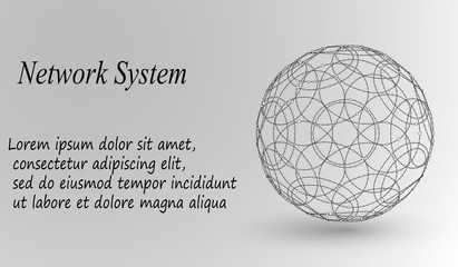 Abstract Background with Dots Array and Lines. Connection Structure. Geometric Modern Technology Concept. Digital Data Visualiza