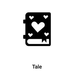 Tale icon vector isolated on white background, logo concept of Tale sign on transparent background, black filled symbol