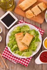 Spring rolls.