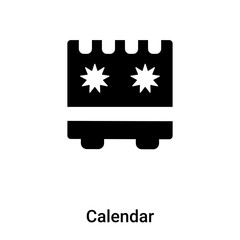 Calendar icon vector isolated on white background, logo concept of Calendar sign on transparent background, black filled symbol