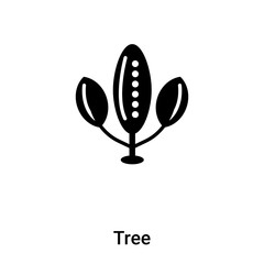Tree icon vector isolated on white background, logo concept of Tree sign on transparent background, black filled symbol