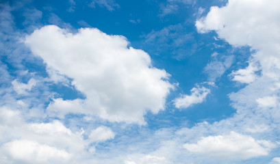 Naklejka na ściany i meble Sunny day,Blue sky with clouds background