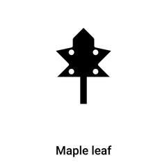 Maple leaf icon vector isolated on white background, logo concept of Maple leaf sign on transparent background, black filled symbol