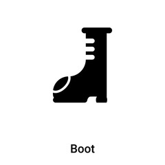 Boot icon vector isolated on white background, logo concept of Boot sign on transparent background, black filled symbol