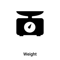 Weight icon vector isolated on white background, logo concept of Weight sign on transparent background, black filled symbol
