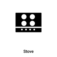 Stove icon vector isolated on white background, logo concept of Stove sign on transparent background, black filled symbol