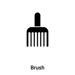 Brush icon vector isolated on white background, logo concept of Brush sign on transparent background, black filled symbol