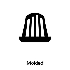 Molded icon vector isolated on white background, logo concept of Molded sign on transparent background, black filled symbol