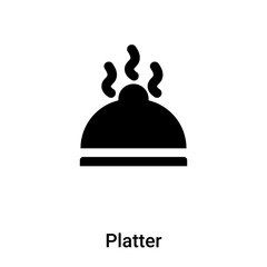 Platter icon vector isolated on white background, logo concept of Platter sign on transparent background, black filled symbol