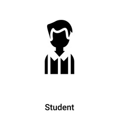 Student icon vector isolated on white background, logo concept of Student sign on transparent background, black filled symbol
