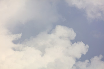 Fototapeta premium White creamy clouds in the sky as a background