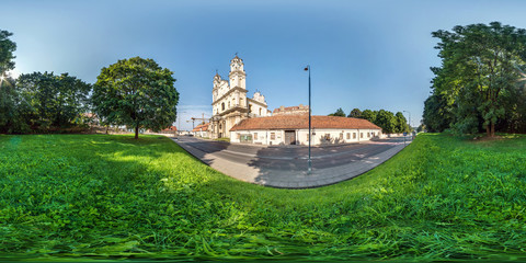 full seamless spherical panorama 360 by 180 angle view near Catholic church of the Ascension in...