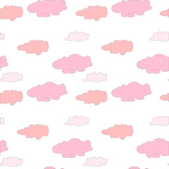 Sky with clouds seamless pattern.Can be used for wallpaper,fabric, web page background, surface textures.