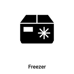 Freezer icon vector isolated on white background, logo concept of Freezer sign on transparent background, black filled symbol