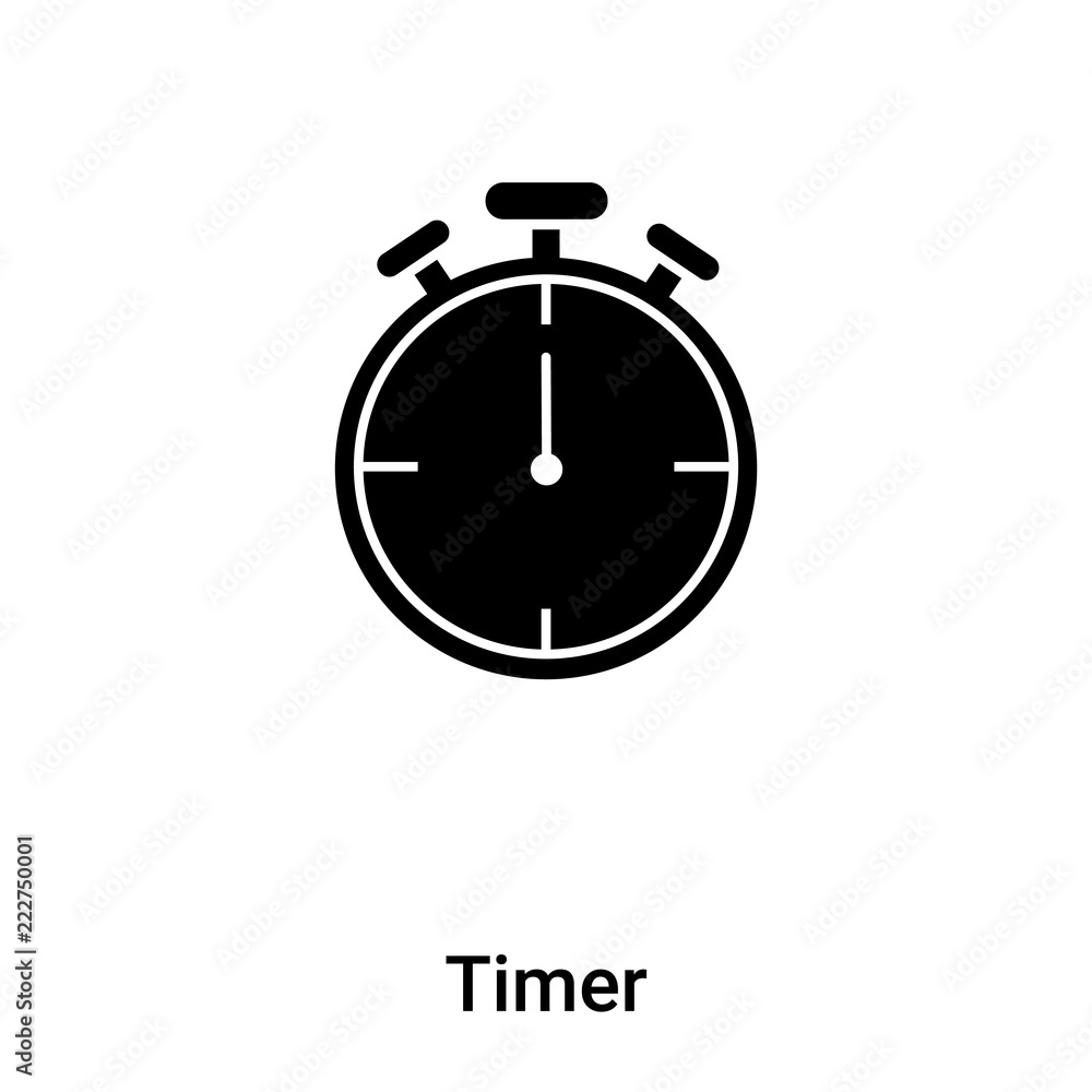 Poster timer icon vector isolated on white background, logo concept of timer sign on transparent background