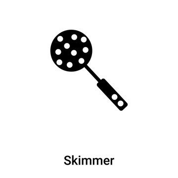Skimmer icon vector isolated on white background, logo concept of Skimmer sign on transparent background, black filled symbol