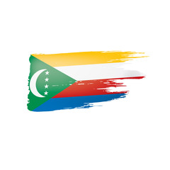 Comoros flag, vector illustration on a white background.