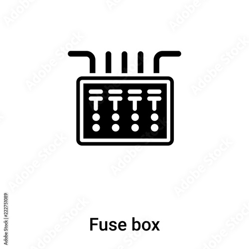 fuse box icon vector isolated on white background, logo concept of