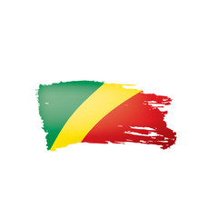 Congo flag, vector illustration on a white background