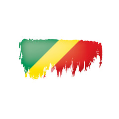 Obraz premium Congo flag, vector illustration on a white background
