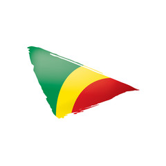 Congo flag, vector illustration on a white background