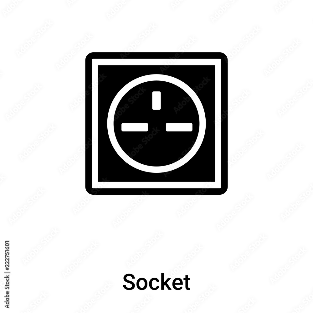 Aufkleber socket icon vector isolated on white background, logo concept of socket sign on transparent backgrou