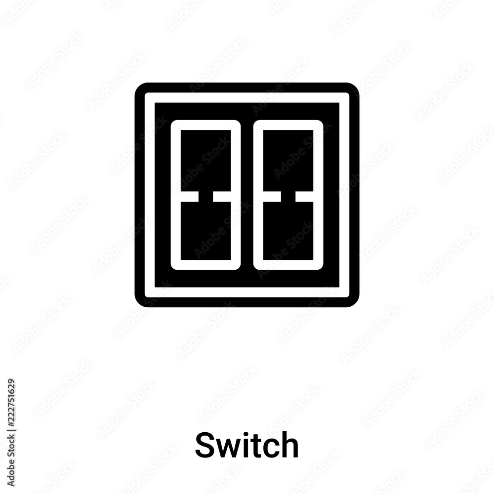 Poster switch icon vector isolated on white background, logo concept of switch sign on transparent backgrou