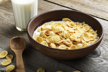 cereal flakes in a plate