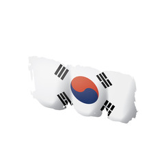 South Korean flag, vector illustration on a white background.