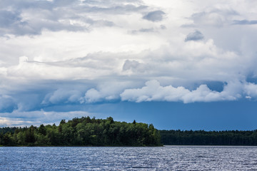 clouds over the lake