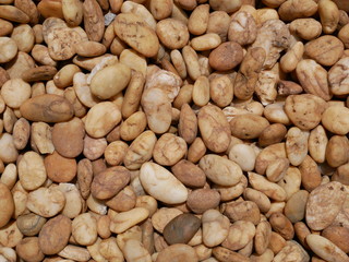 background of smooth stones in garden