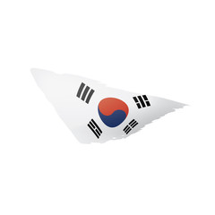 South Korean flag, vector illustration on a white background.