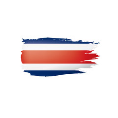 Costa Rica flag, vector illustration on a white background.