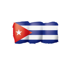 Cuba flag, vector illustration on a white background.