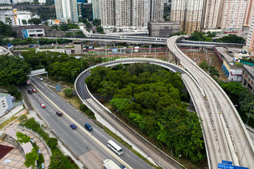 Aerial view of Hong Kong residential city