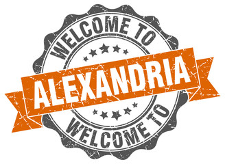 Obraz premium Alexandria round ribbon seal