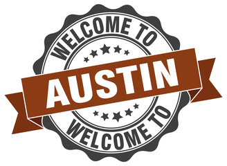 Obraz premium Austin round ribbon seal