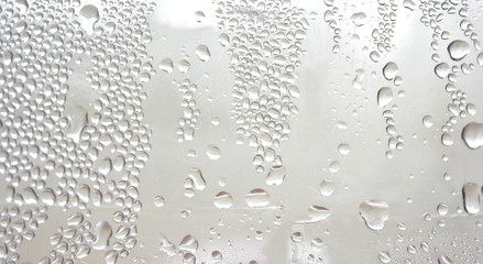 Water drops on a glass window
