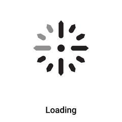 Loading icon vector isolated on white background, logo concept of Loading sign on transparent background, black filled symbol